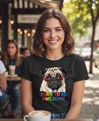 Bella+Canvas 3001 Cute Pug Graphic Tee - Funny Dog Lover T-Shirt