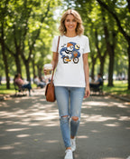 Bella+Canvas 3001 Ghost Bike T-Shirt - Funny Halloween Pumpkin Tee