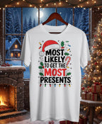 Bella+Canvas 3001 Most Likely to Get Presents T-Shirt - Funny Xmas Tee
