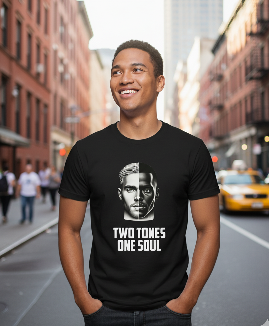 Bella+Canvas 3001 Two Tones Soul T-Shirt - Inclusive Unisex Graphic Tee