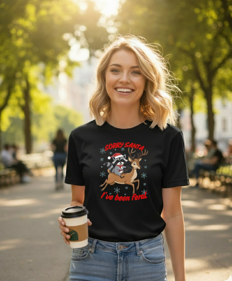 Bella+Canvas 3001 Funny Santa T-Shirt - Naughty List Holiday Tee