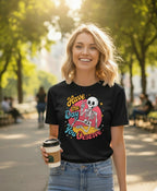 Bella+Canvas 3001 Fun Skeleton Graphic Tee - Halloween T-Shirt