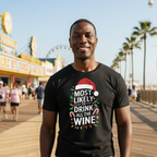 Bella+Canvas 3001 Wine Lover Christmas T-Shirt - Holiday Party Tee