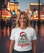 Bella+Canvas 3001 Grumpy Cat Christmas T-Shirt - Funny Holiday Gift Tee